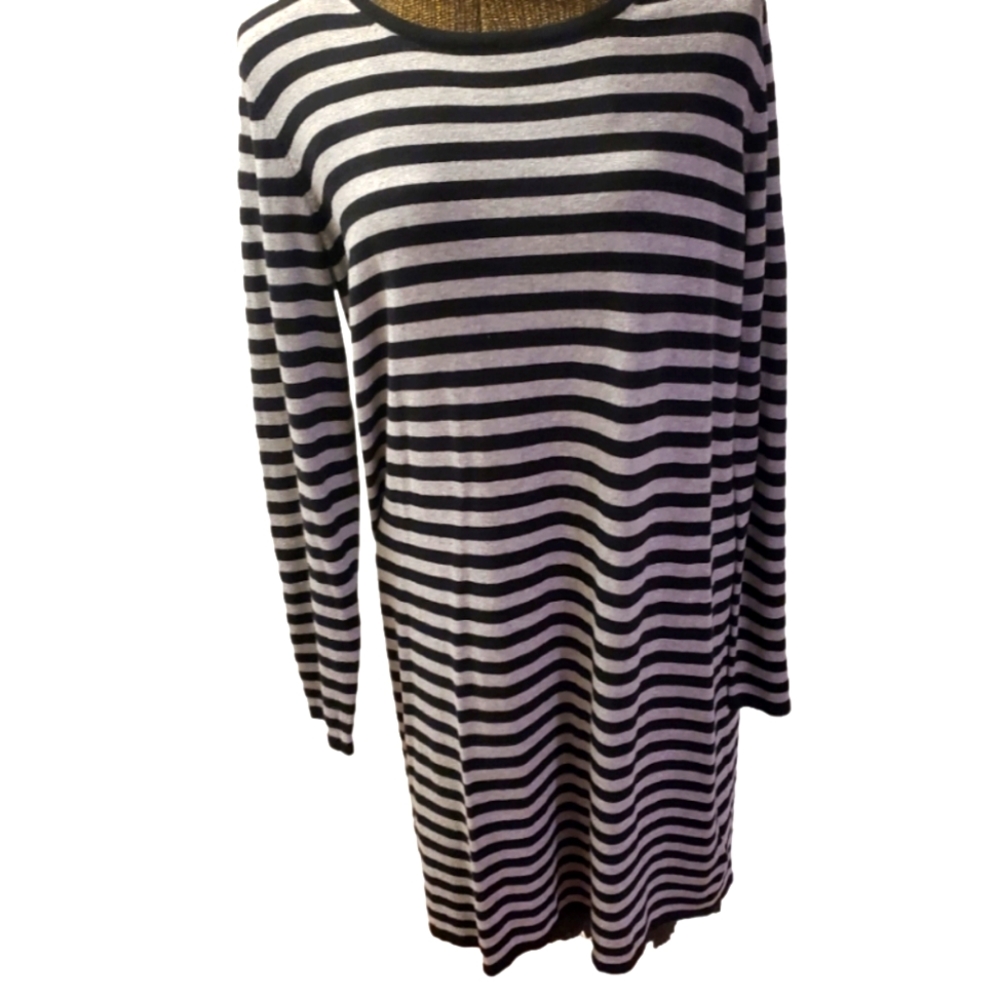 Michael Michael Kors Gray and Black Stripe Dress size L